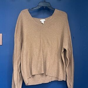 H&M Camel V-Neck Women's Sweater